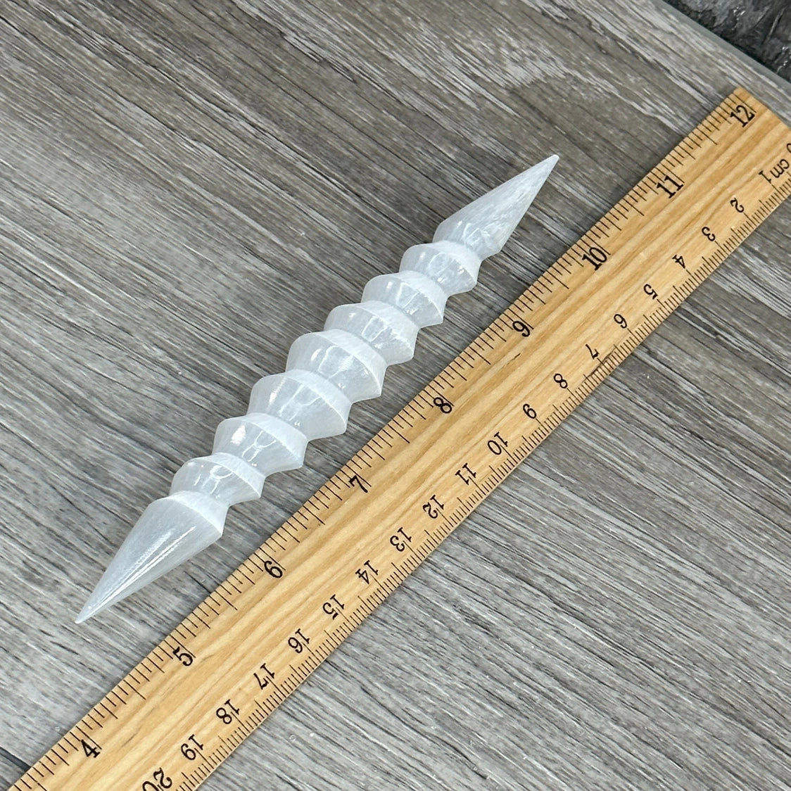 Selenite Spiral Wand