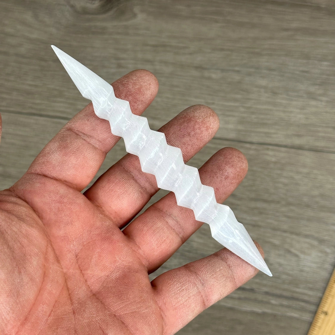 Selenite Spiral Wand